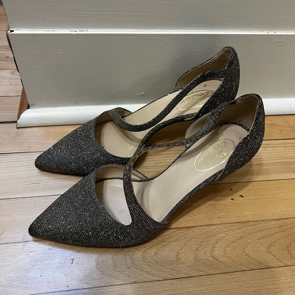 Browns heels, sparkly, made in Spain, size 36, worn once to prom - Picture 3 of 4